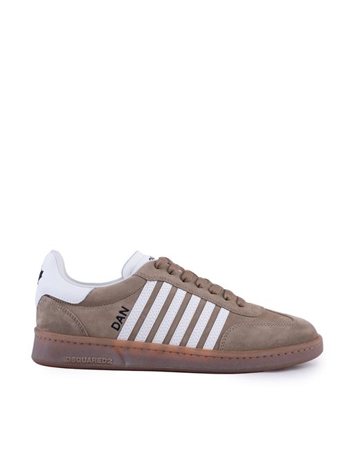 Sneakers Boxer in pelle tabacco/bianco DSQUARED2 | SNM0364 14170001M4071